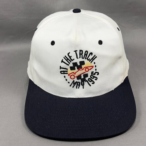 Vtg At The Track IBM Strapback Hat KC IndyCar Indianapolis Speedway Racing Mens